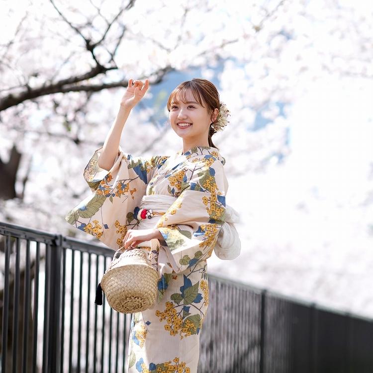 新品☆呉服屋♪大人上品なレトロモダン！夏着物 浴衣３点セット - 通販