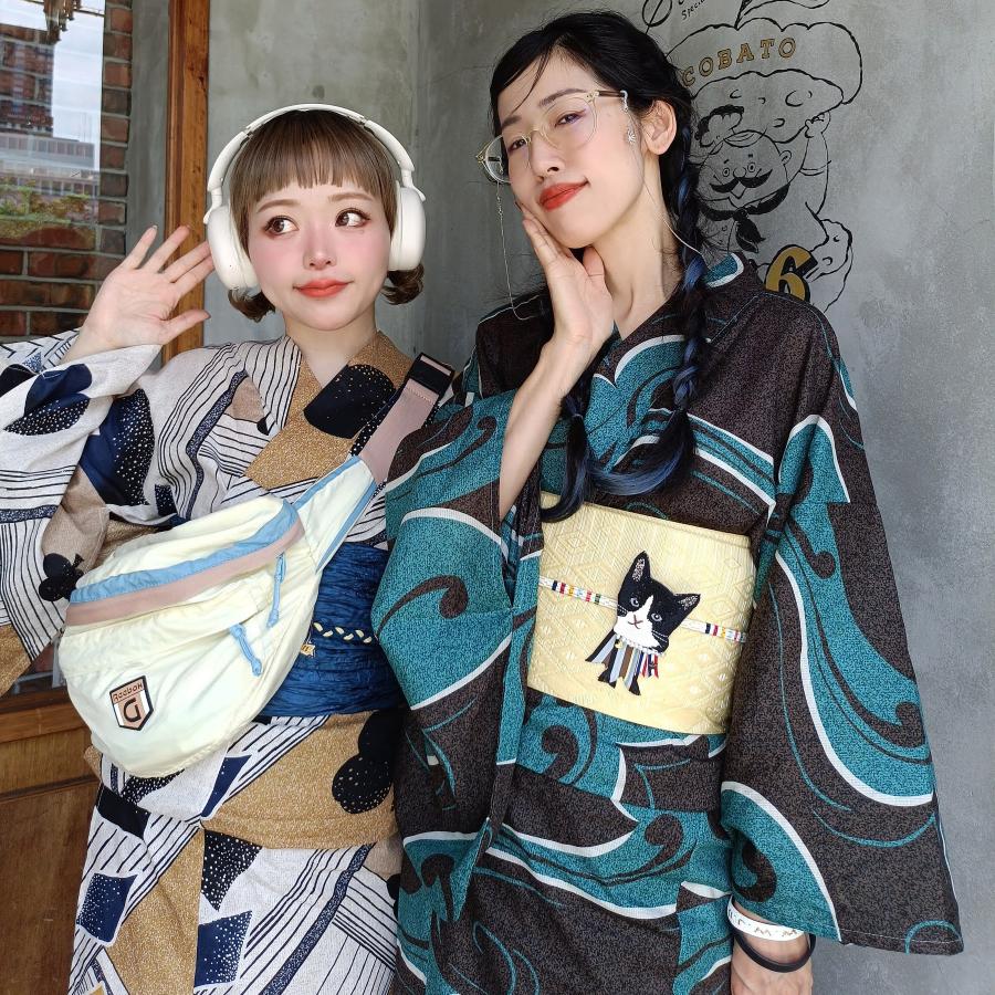 新品◇ニコアンティーク 高級変わり織 浴衣＆帯2点　紺色の絞り柄　GW限定値下 浴衣 レディース セット ニコアンティーク 3点セット 高級変わり織