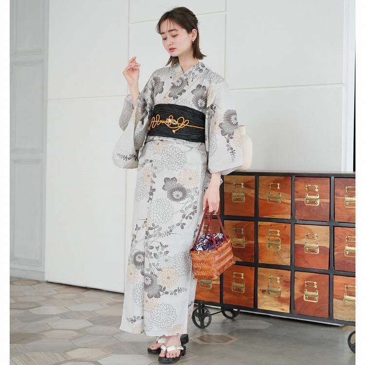 定番 チャコール 系 グレー 花 セット 浴衣 系 アンティーク レトロ 古典柄 Utatane プチサイズ S 浴衣 帯 下駄 浴衣3点セット からし はぎ 萩 きく 菊 浴衣 帯セット
