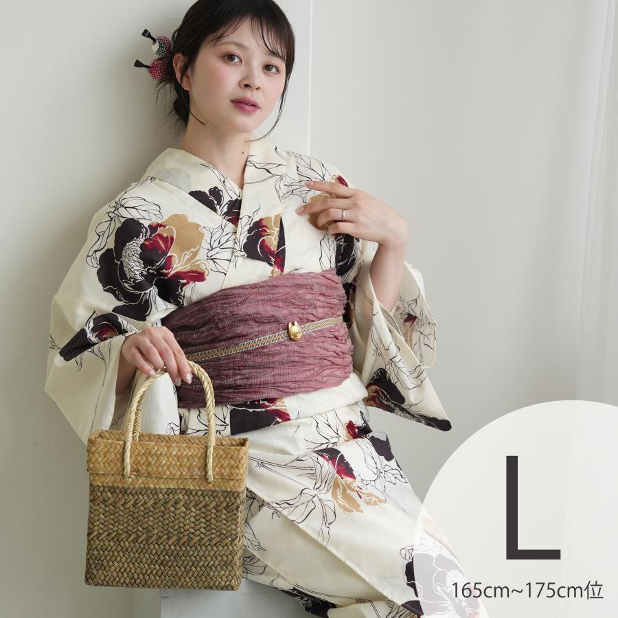 utatane 浴衣 レディース セット トールサイズ 高級変わり織 浴衣3点