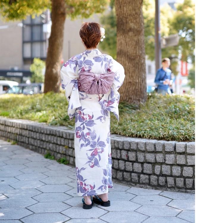 浴衣 セット レディース ゆったりサイズ ３点セット きなり クリーム ラベンダー 紫 ピンク 藤色 ぼかし 花 カトレア ゆかた 女性 レトロ 淡い紫のカトレア 浴衣通販 Utatane 通販 Yahoo ショッピング