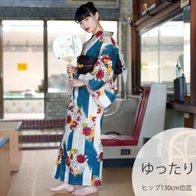 浴衣 セット レディース 3点セット(浴衣/帯/下駄)3Lサイズ 浴衣 セット レディース 3点セット(浴衣/帯/下駄)3Lサイズ