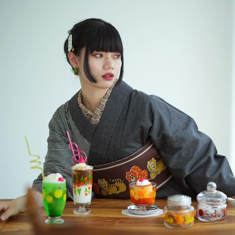 着物 デニム レディース ニコアンティーク×アデリアレトロ レトロ 