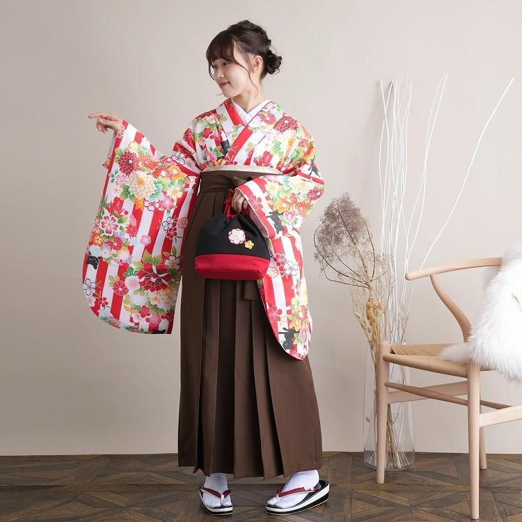 袴 リサイクル着物セット販売 2尺袖着物 袴 2点セット 華やか 可愛い系 袴セット 卒業式 ストライプ 赤系 おしゃれ 中古 浴衣通販 Utatane 通販 Yahoo ショッピング