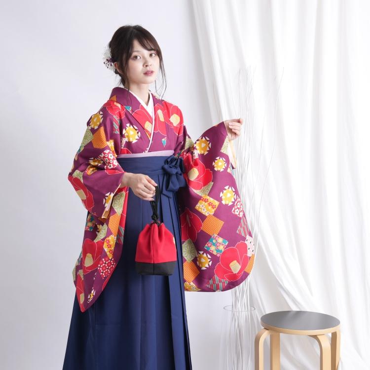 袴 中古 女性 リサイクル着物セット販売 2尺袖着物 袴 2点セット