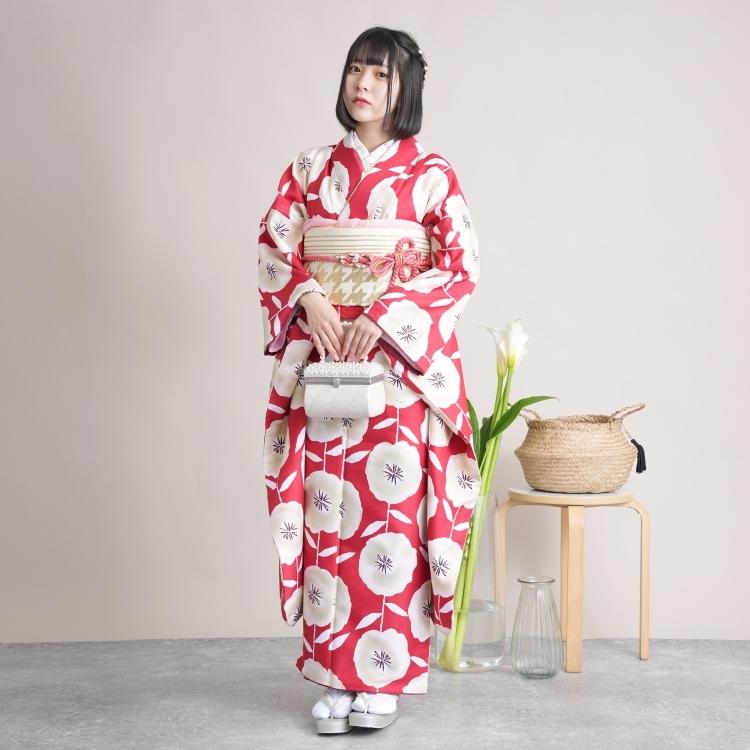 振袖 中古 販売 単品 振袖 華やか 可愛い系 振袖 古着 花 赤系 フリーサイズ 身長155 165cm 中古 古着 成人式 結婚式 浴衣通販 Utatane 通販 Yahoo ショッピング