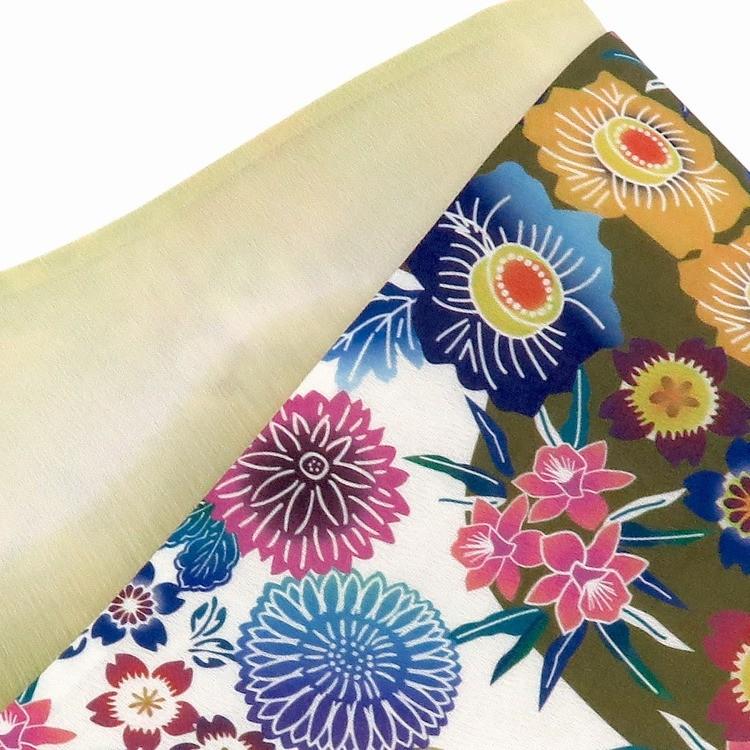 半幅帯 リバーシブル 小袋帯 正絹 日本製 着物 浴衣 グラデーション