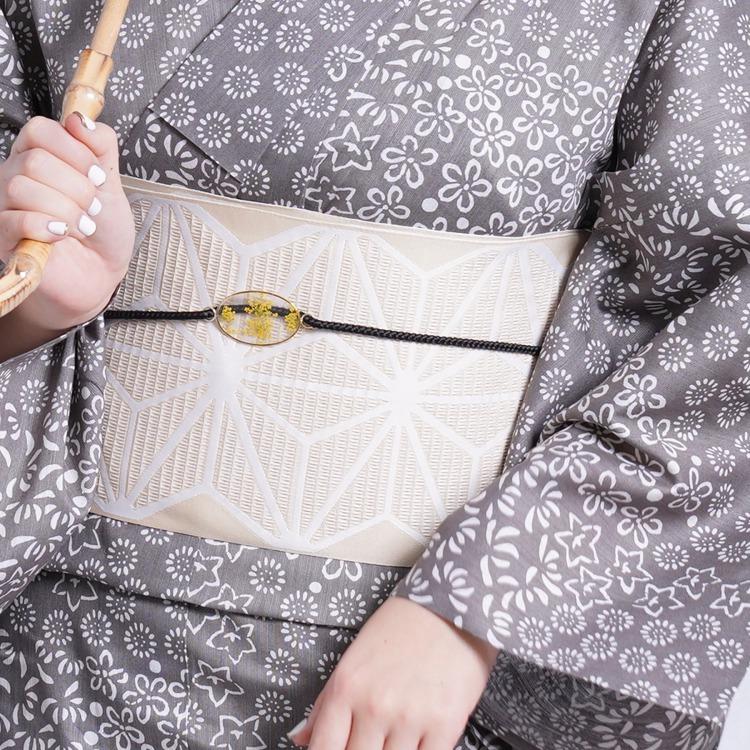 組み紐 帯締め 飾り紐 京組紐 日本製 浴衣 着物 夏着物 ドライフラワー クリア 小花 黄色 えんじ ラベンダー グレージュ 黒 紫 白 金茶 ドライフラワー帯締め 浴衣通販 Utatane 通販 Yahoo ショッピング
