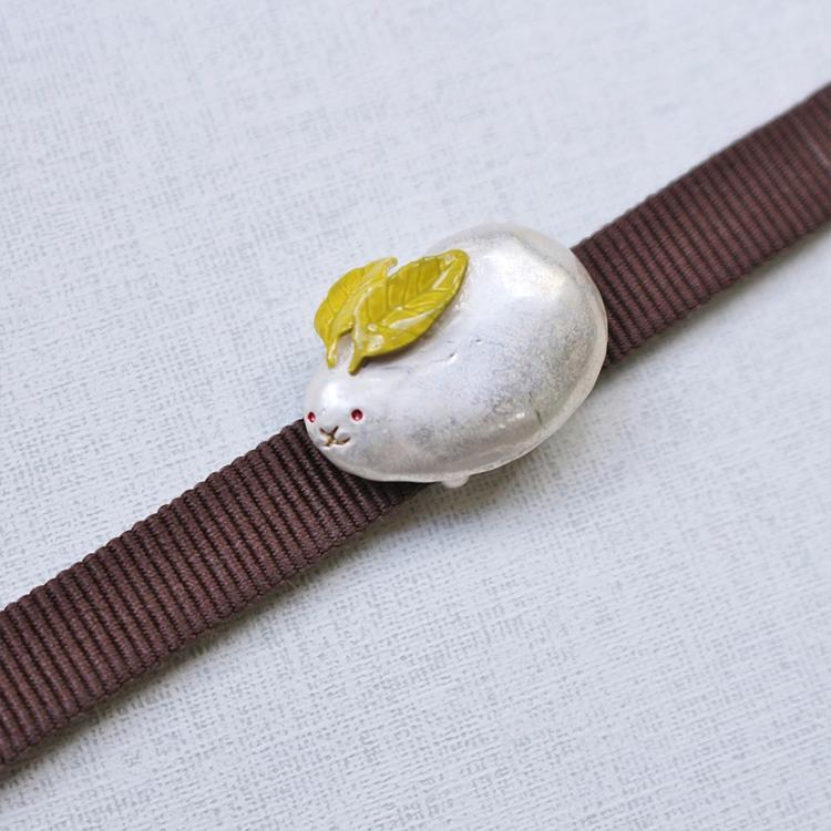 アンティーク　帯留め 桜 帯留 時代 金工 アンティーク ヴィンテージ