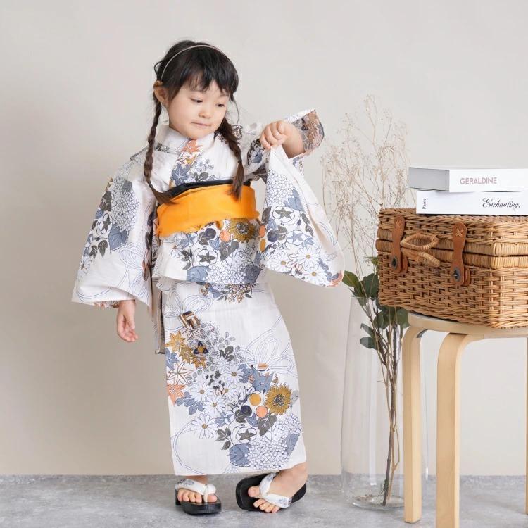 子供浴衣 4点セット 浴衣 帯 下駄 キッズ 浴衣 子供 女児浴衣 女の子 お祭 お遊戯 七夕 幼稚園 保育園 こどもゆかた 古典柄 大正浪漫 かわいい 浴衣通販 Utatane 通販 Yahoo ショッピング