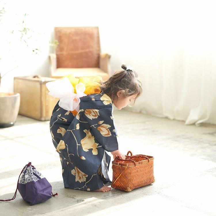 新品即決 子供浴衣4点セット 七夕にも 下駄 女の子110ｃｍオフホワイト牡丹雪輪 結び帯オレンジ オンラインショップ 女の子110ｃｍオフホワイト牡丹雪輪