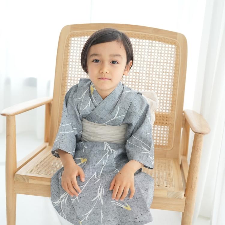 浴衣 子供 男の子 注染 子供浴衣 3点セット 浴衣 帯 下駄 Utatane 古典柄 レトロ アンティーク系 ゆかた セット 鳥 グレー系 灰色 白 黄色 つばめ 燕 浴衣通販 Utatane 通販 Yahoo ショッピング