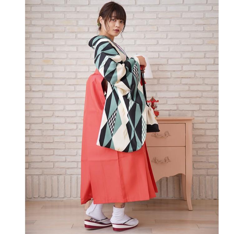 リサイクル着物セット販売 2点セット 着物 袴 適応身長143 170cm 大人 子供 レディース ジュニア 中古着物 古着 卒業式 Used 中古袴 幾何学模様 ミント 浴衣通販 Utatane 通販 Yahoo ショッピング