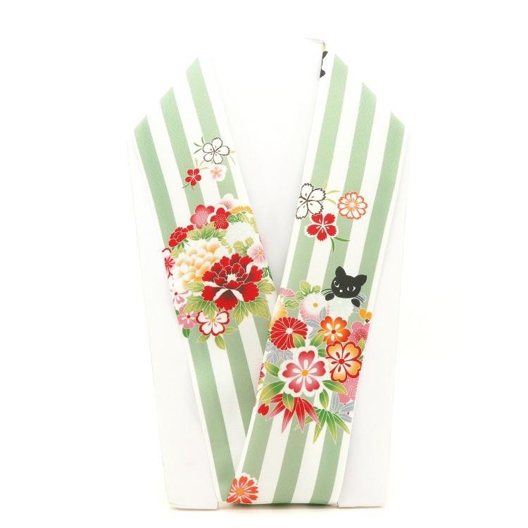 半衿 半襟 はんえり レトロ ニコアンティーク 縞 ストライプ 花 黒猫 ねこ 緑 赤 白 振袖 成人式 前撮り 結婚式 卒業式 着物 和装 和服 振袖 訪問着 小紋 浴衣通販 Utatane 通販 Yahoo ショッピング