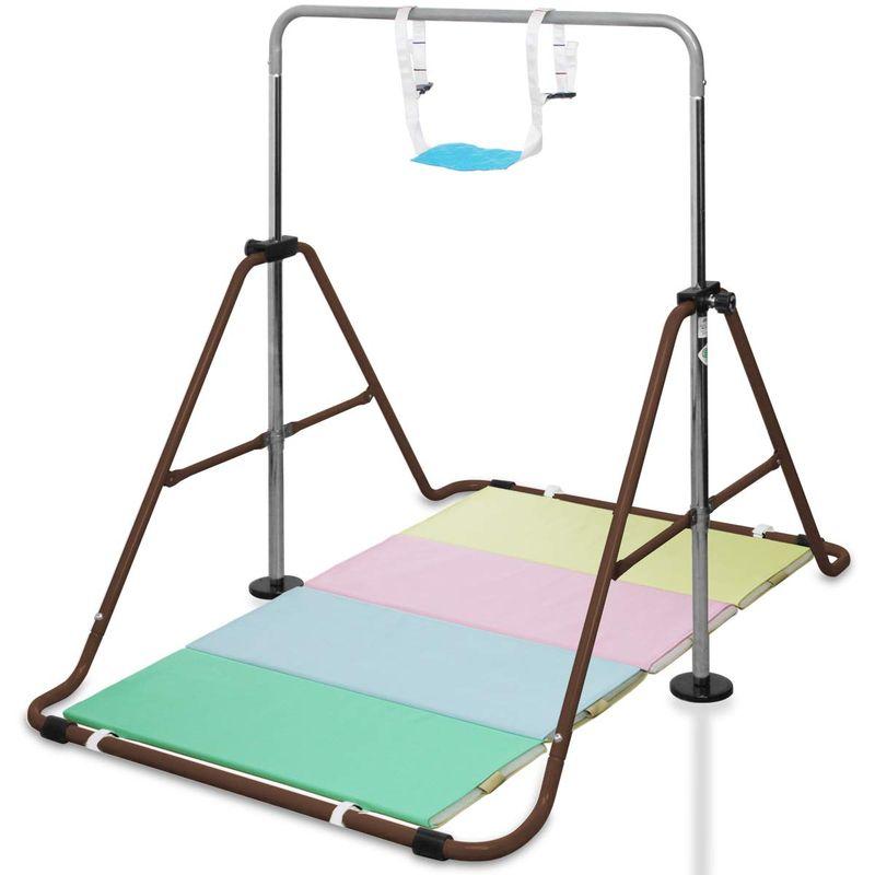 大人の上質 RiZKiZ 折りたたみ鉄棒 ダークブラウン ＆ クッション