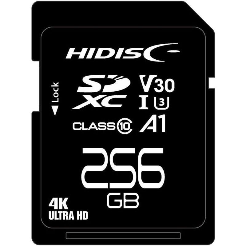 メモリーカード HIDISC SDXCカード 256GB CLASS10 UHSI Speed class3(U3), A1/4K対応