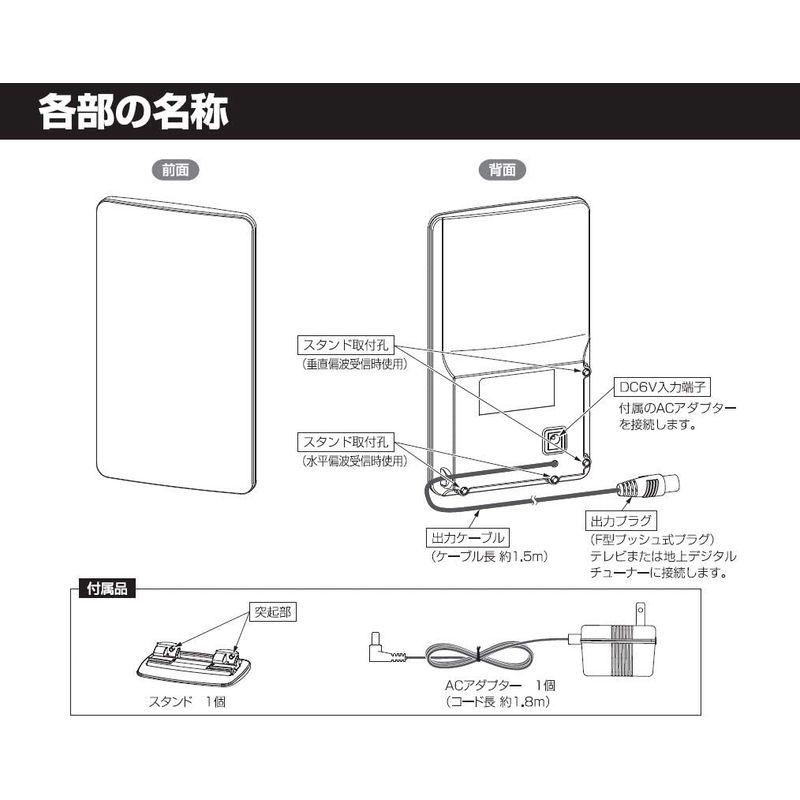 別倉庫からの配送】マスプロ電工 家庭用UHF卓上アンテナ ブースター内蔵型 シルバー UTA2B(S) AV周辺機器 MASPRO UTA2B(BK) UHF卓上アンテナ ブースター内蔵