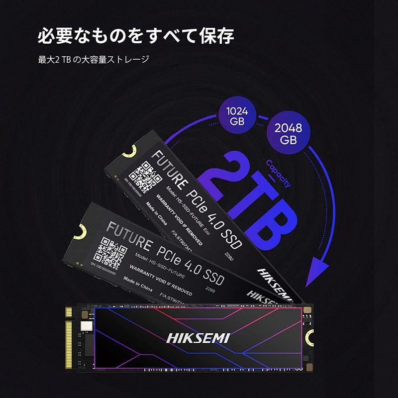 コンピューターパーツ HIKSEMI 2TB NVMe SSD PCIe Gen 4×4 最大読込: 7,450MB/s 最大書き：6,750MB/s) PS5確｜utilityfactory｜03