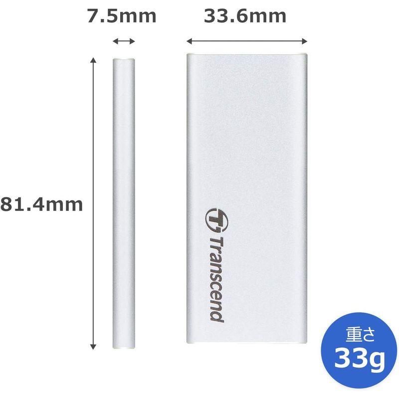 パソコン周辺機器 Transcend 外付けSSD 240GB USB3.1(Gen2)Type-A/Type-C 対応 ポータブルSSD TS240GESD｜utilityfactory｜06