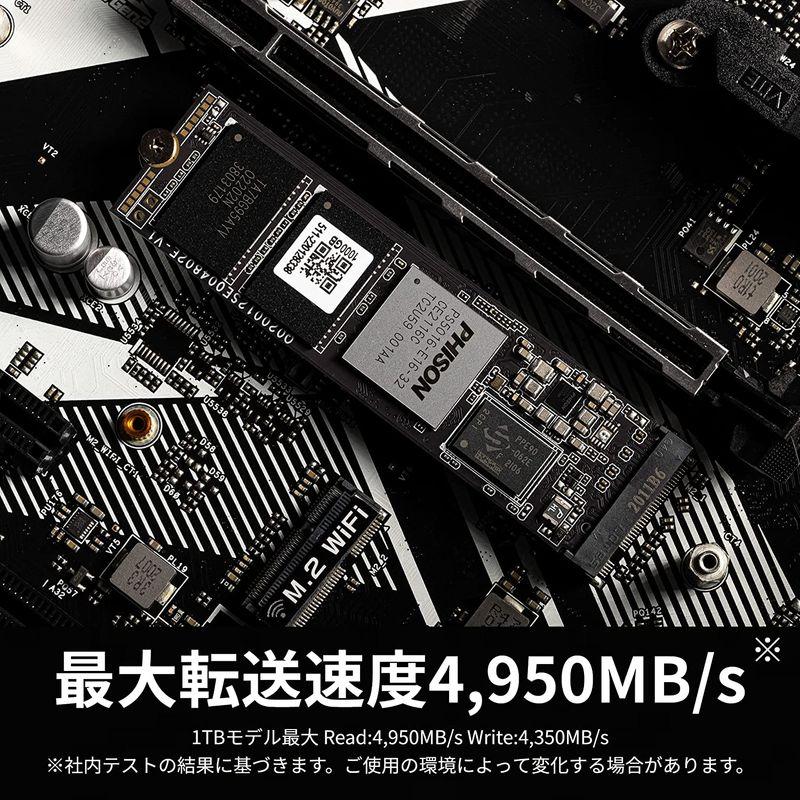 内蔵型SSD 2TB(読み取り最大4950MB/S) M.2 2280 NVMe PCI-E Gen.4 x 4(NVM SSD CFD販売 PG3NF2シリーズ)｜utilityfactory｜05