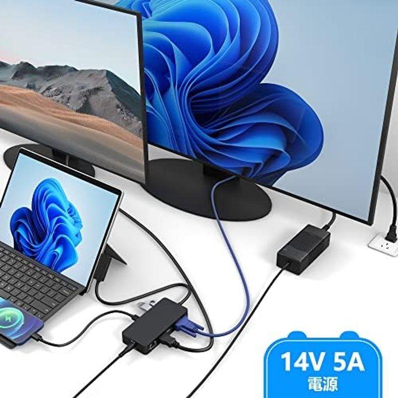 Surface ドック Surface Dock 2 Surface トリプルディスプレイ (2*HDMI VGA) RJ45 ポート+2*｜utilityfactory｜02