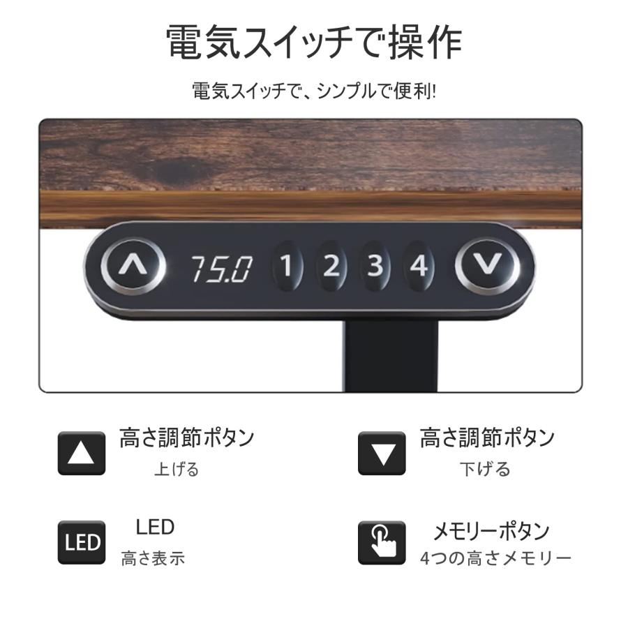 Radlove パソコンデスク 電動昇降式 デスク 幅150CM×奥行101CM