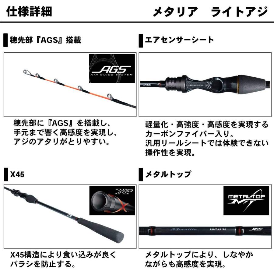 ダイワ(DAIWA) 船竿 メタリアライトアジ 180 釣り竿 : utilityfactory
