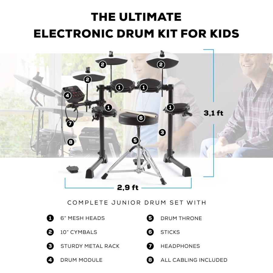 Alesis 電子ドラム セット メッシュヘッド コンパクト 子供 初心者