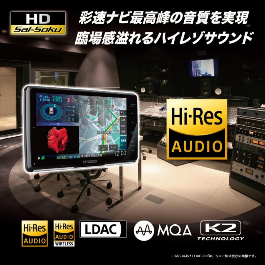 ケンウッド カーナビ 彩速 9インチ MDV-M908HDF HDモデル 圧倒的