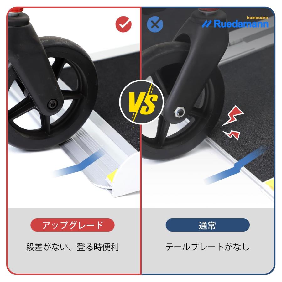 Ruedamann スロープ 長さ183cm*幅71cm 耐荷重300kg 車椅子用 Ruedamann スロープ 長さ183cm*幅71cm 耐荷重300kg 車椅子用