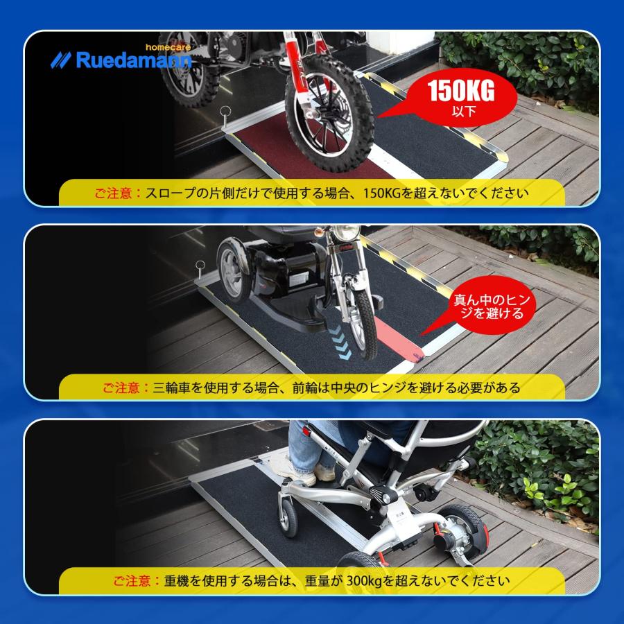 Ruedamann 長さ152cm*幅77cm*高さ6.5cm 耐荷重300kg 車椅子 Ruedamann 長さ152cm*幅77cm*高さ6.5cm 耐荷重300kg 車椅子