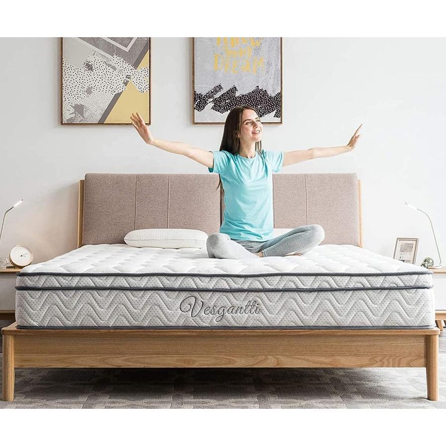 Vesgantti マットレス ダブル ベッドマットレス ポケットコイル 極厚