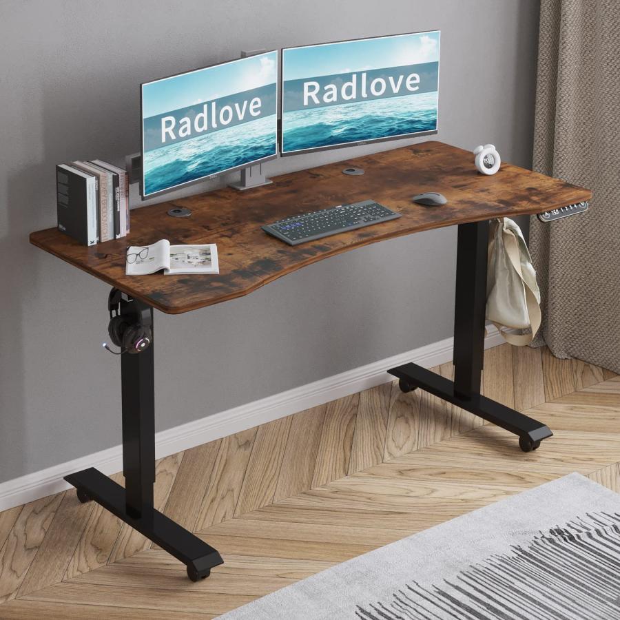 Radlove 電動昇降式デスク 幅140×奥行70cm／¥27,779 場所によっては無料配送】Radlove 電動昇降デスク