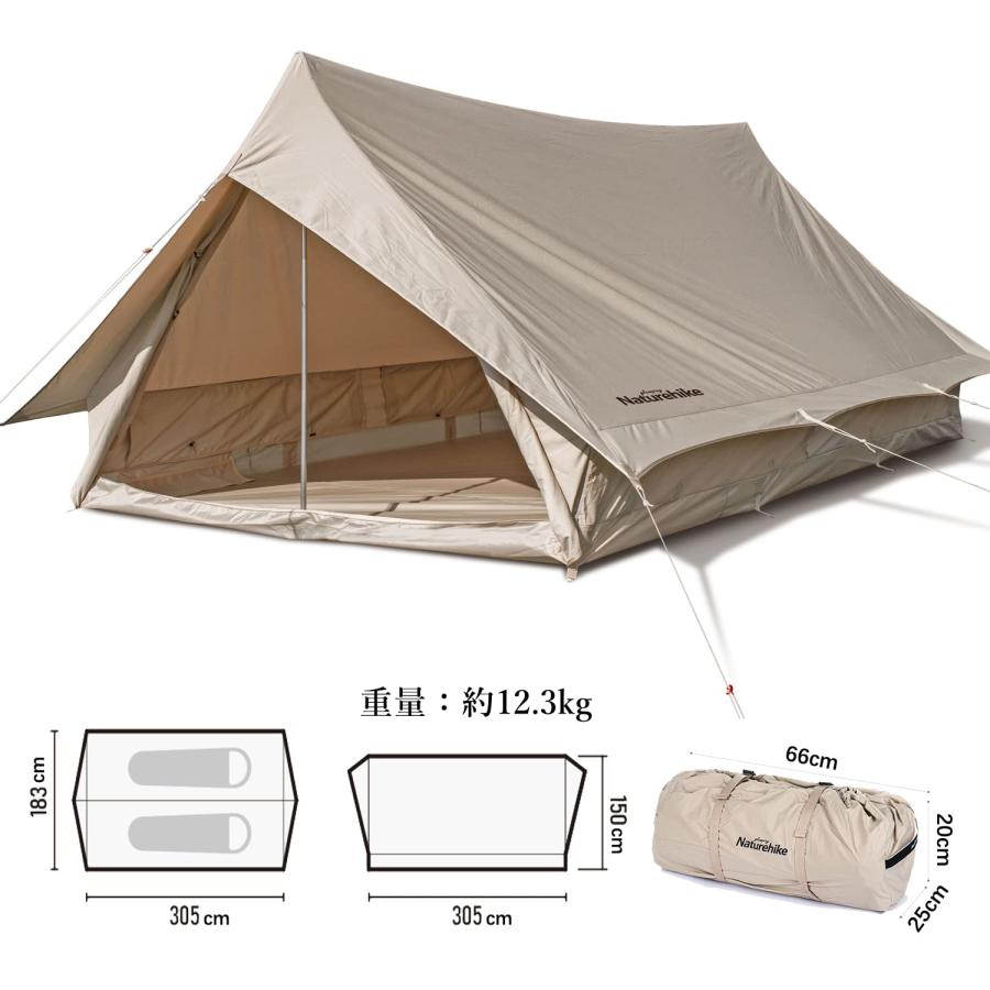 Naturehike ロッジテント A型フレームテントTC 2名〜3名用 Naturehike EXtend4.8 ロッジテント A型フレームテント 綿布
