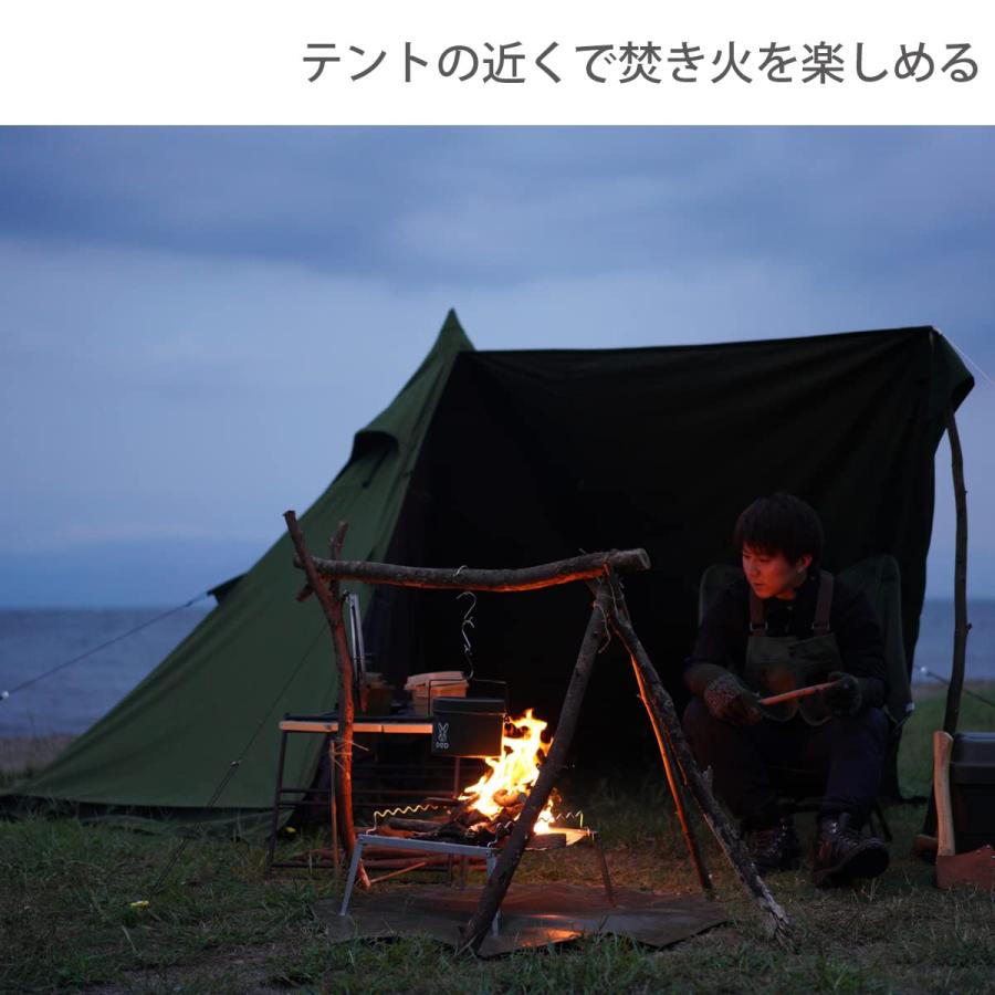 DOD(ディーオーディー) ムシャテント 1人用 火の粉に強い TC 素材の