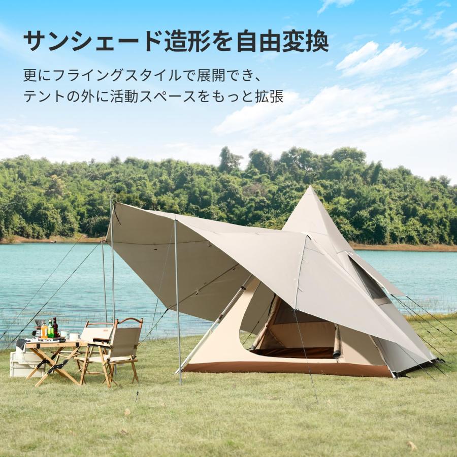 CAMEL CROWN 大型テント 二重層キャンプテント 5-6人用 CAMEL CROWN 大型テント 二重層キャンプテント 5-6人用