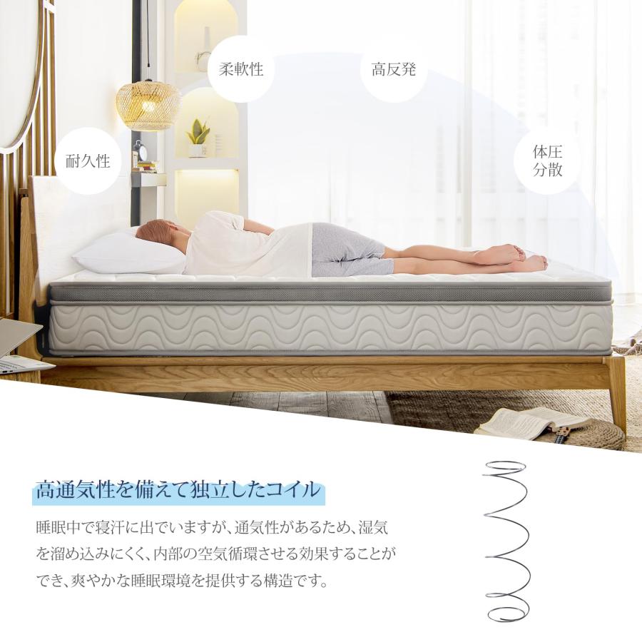 SuiLong マットレス シングル ポケットコイル 極厚25cm 高反発