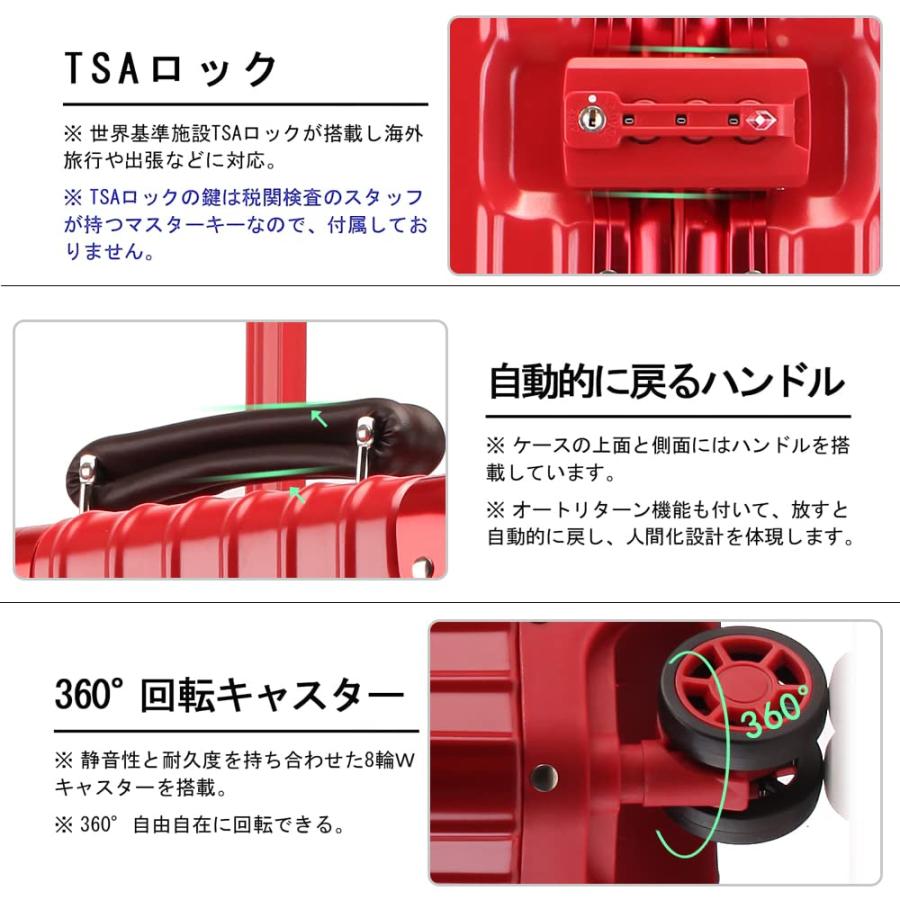 lanbao スーツケース アルミフレーム 軽量 キャリーケース 耐