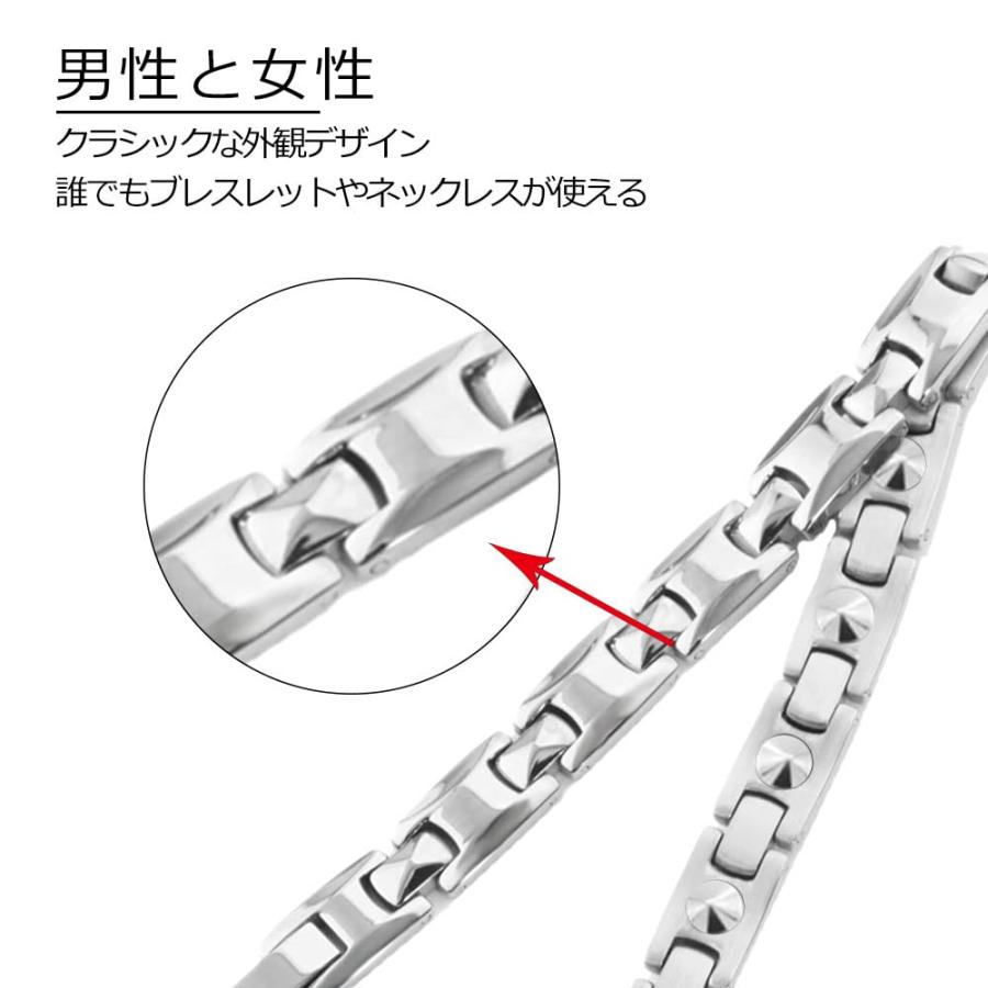 POWER PRO「純チタン製」ゲルマニウム高純度99.99%ブレスレット 純チタン ゲルマニウムブレスレット シルバー Titanium チタン