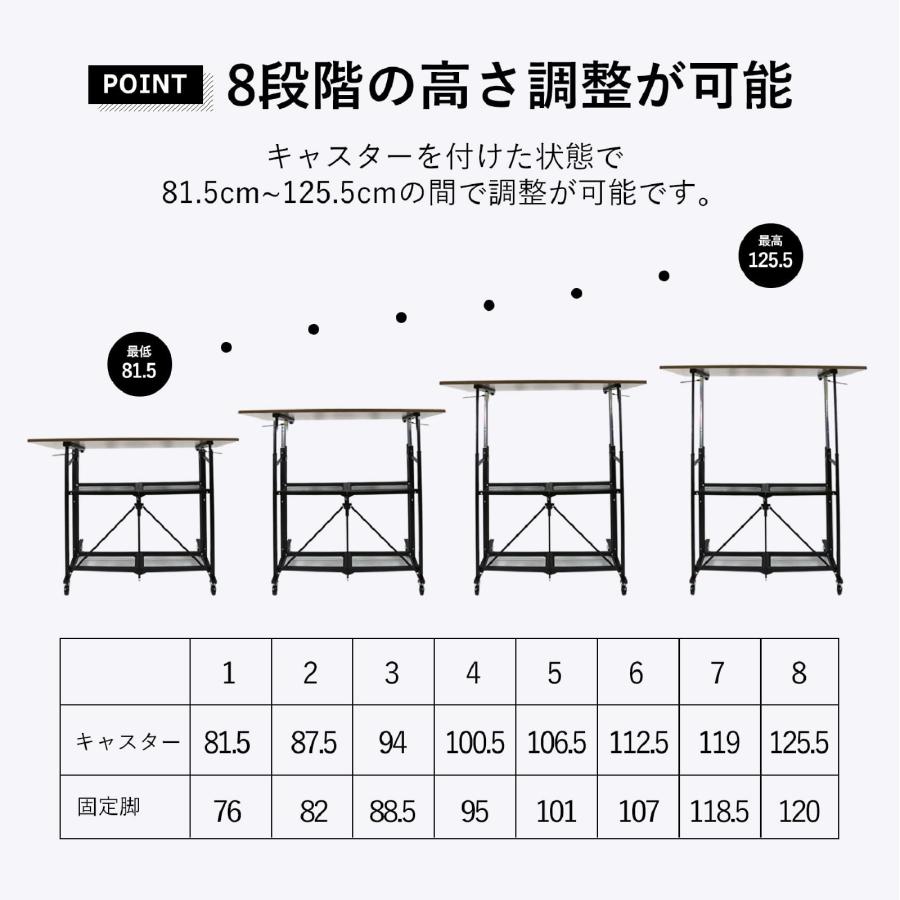 E-WIN 昇降デスク 折り畳み キャスター(固定脚) E-WIN 昇降デスク 手動 折り畳み キャスター(固定脚)取付けだけ