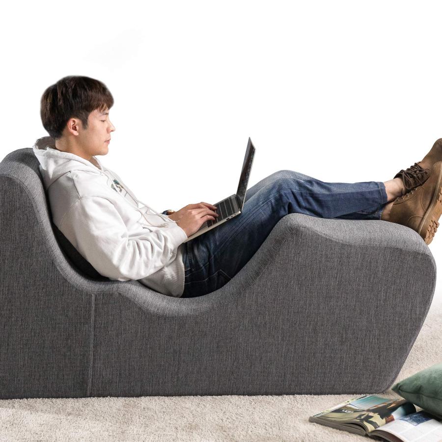 ZINUS ソファー Zero Gravity ダークグレー ラウンジチェア