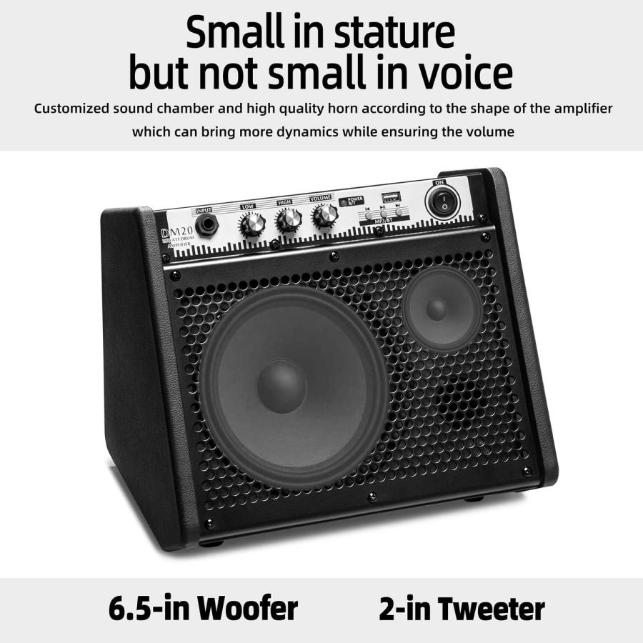 Coolmusic DM20 20W BT パーソナルモニターアンプ電気ドラム