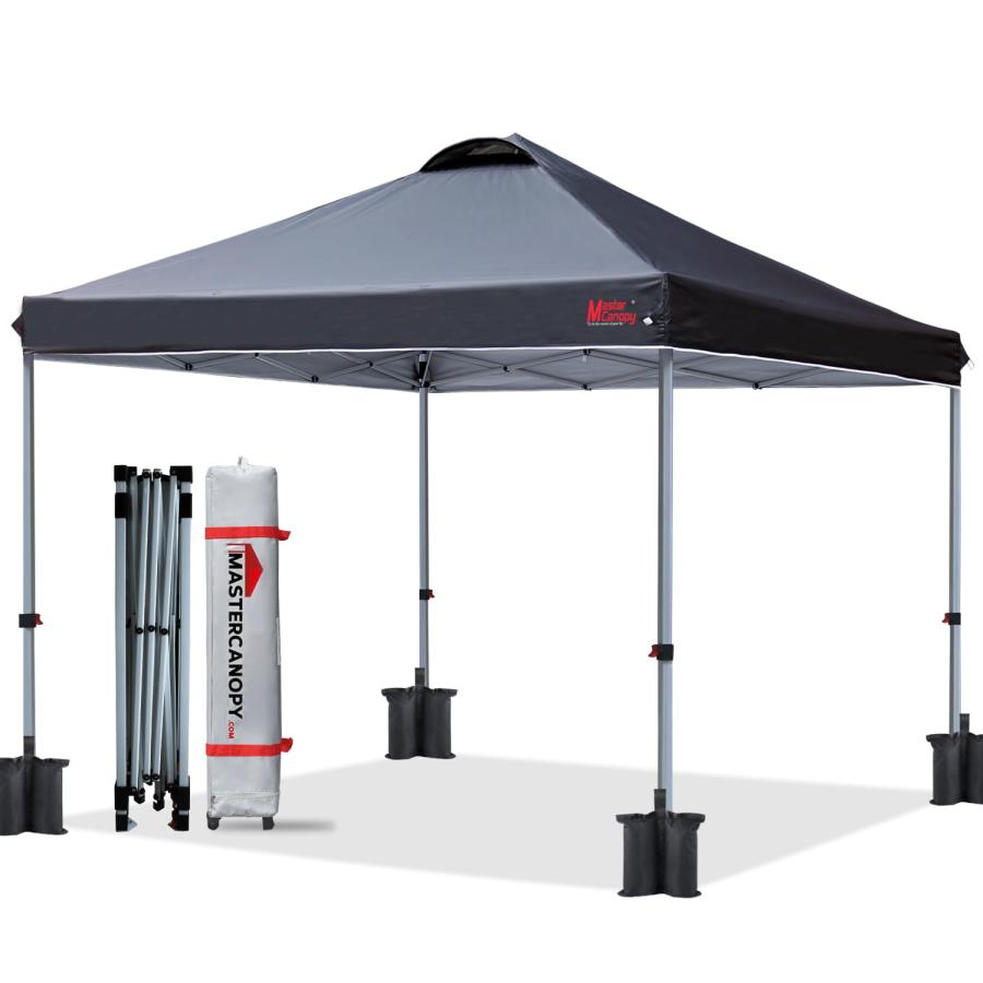 マスターキャノピーワンタッチタープテント 2M/2.5M/3M 三段階調節 マスターキャノピー（MASTERCANOPY）ワンタッチタープテント 2M