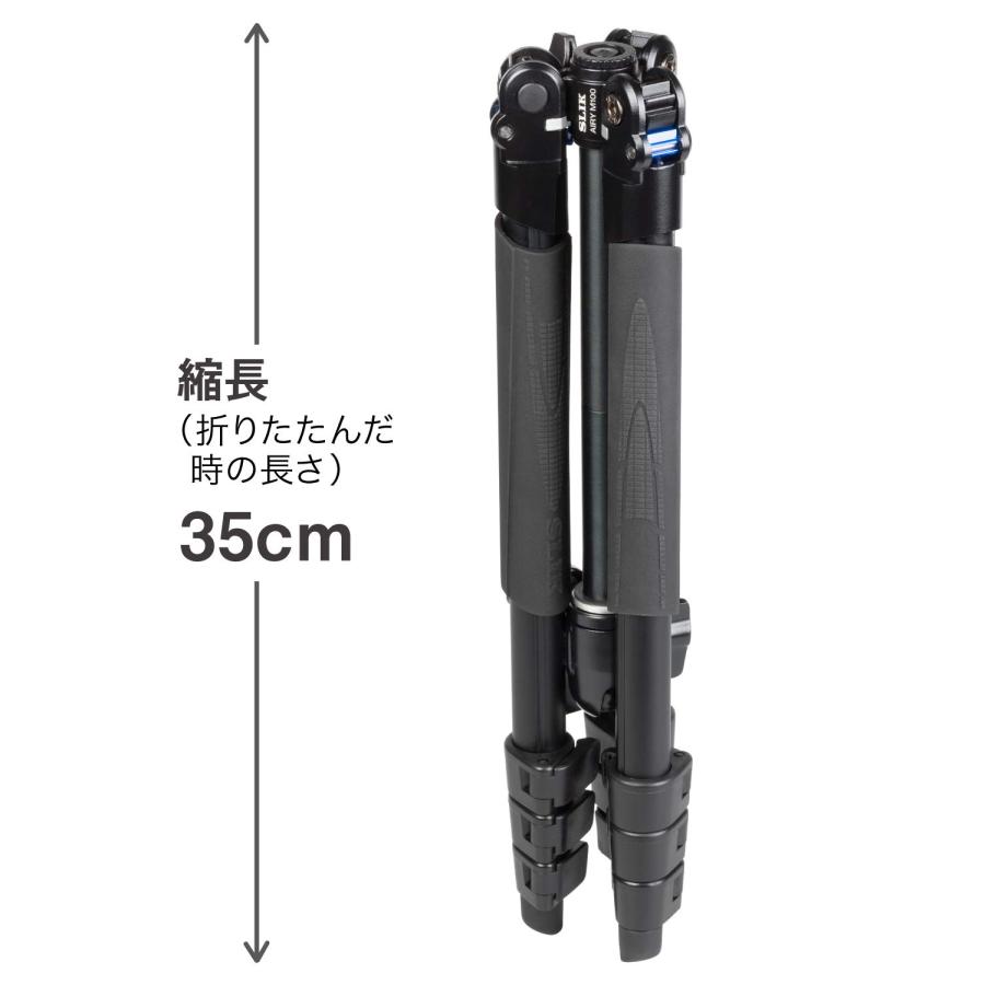 SLIK 三脚 エアリー M100 4段 レバーロック式 20mmパイプ径 自由雲台 クイックシュー式 107065 SLIK 三脚 エアリー M100 4段 レバーロック式 20mmパイプ径 自由