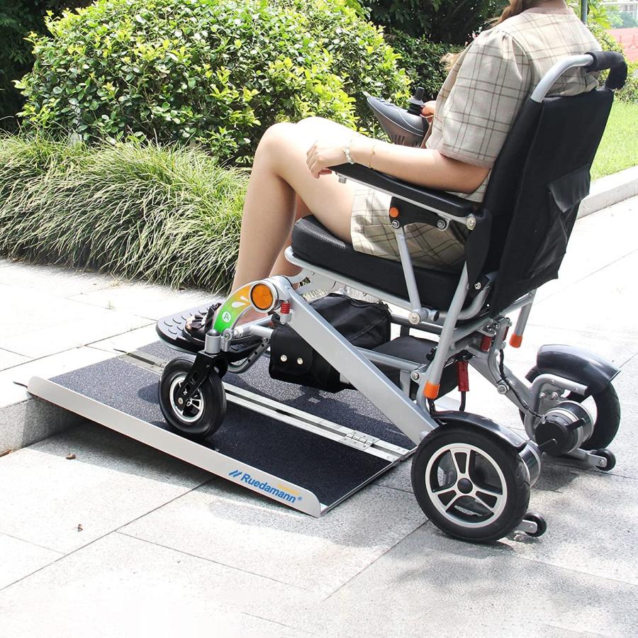 Ruedamann アルミスロープ 車椅子スロープ 長さ121cm 耐荷重