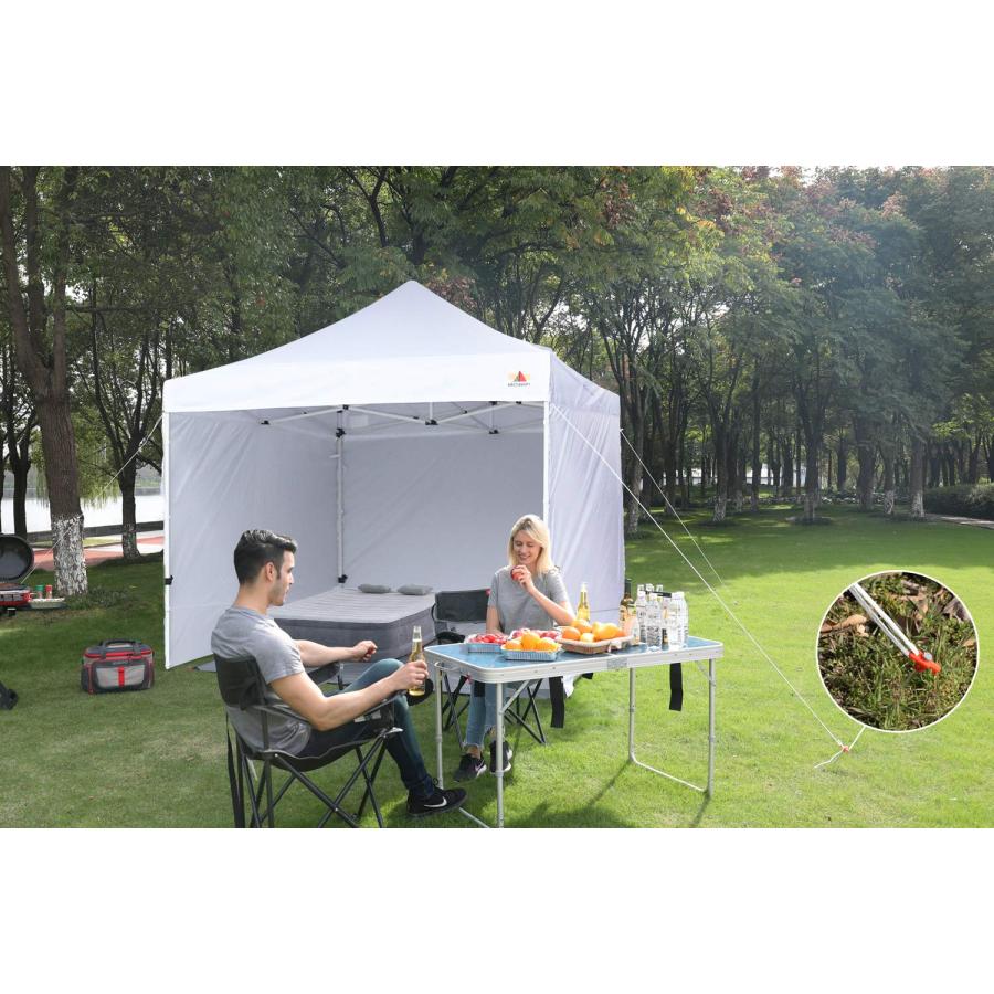 ABCCANOPY ワンタッチタープテント 屋根用ポール付き 横幕4枚 3m ABCCANOPY ワンタッチタープテント 屋根用ポール付き 横幕4枚