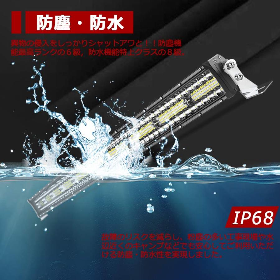 UNI-SHINE LEDライトバー 車 52インチ C字型 LED作業灯 320W 三列LED 