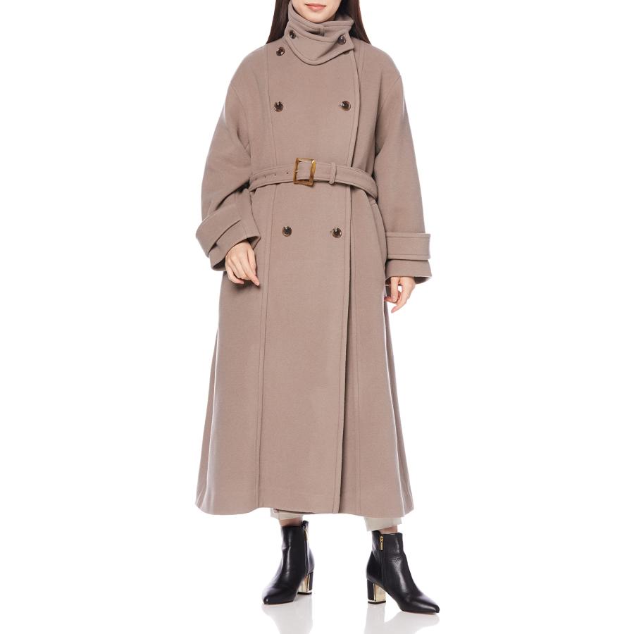 フレイ アイディー スタンドカラーダブルコート FWFC214028 レディース