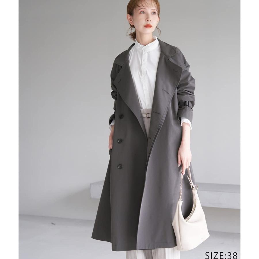 COTOO SHUZO ピンクベージュフリル襟スプリングコート38 COTOO SHUZO