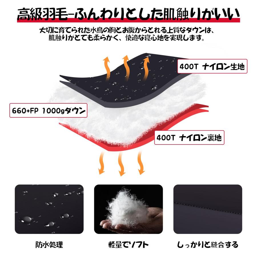 【QEZER】寝袋 冬用 ダウン シュラフ 最低温度-25℃ 1500g羽毛充填 QEZER 寝袋 冬用 ダウン シュラフ 最低温度-25℃ 1000g/1500g羽毛